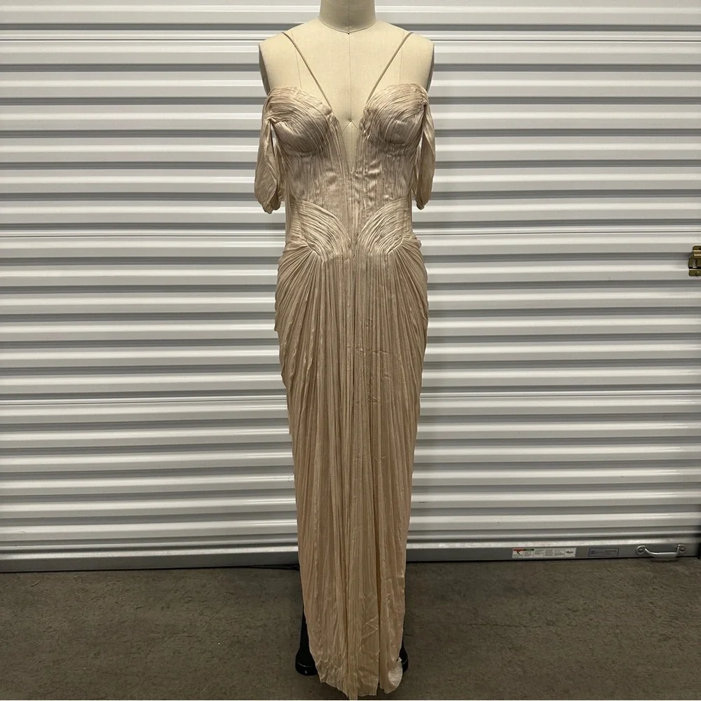 Maria Lucia Hohan Camilla Metallic Silk Bustier Gown $3,730 - Picture 4 of 10